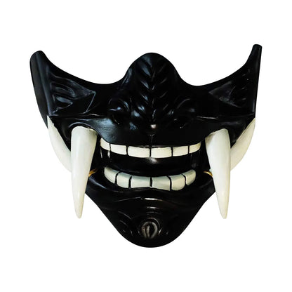 Japanese Half Face Oni Demon Mask - Cos02