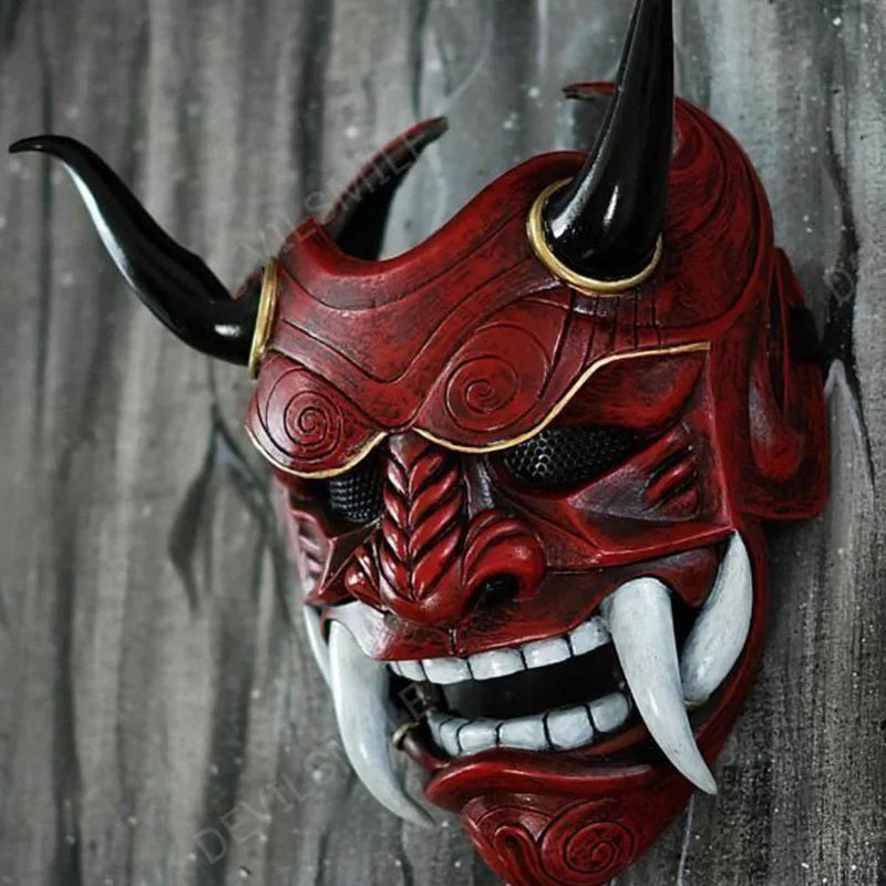 Japanese Hannya Oni Demon Mask - Premium White