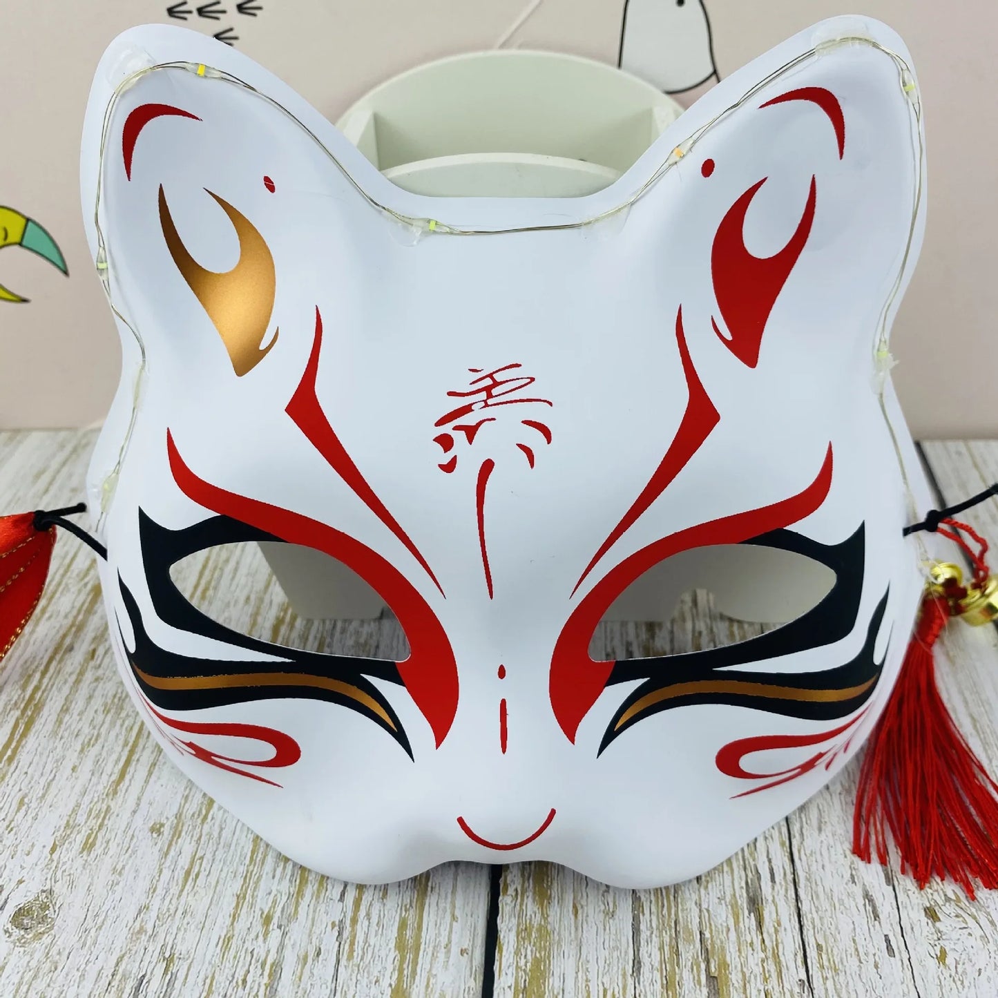 Japanese Kitsune Half Face Mask Cos04