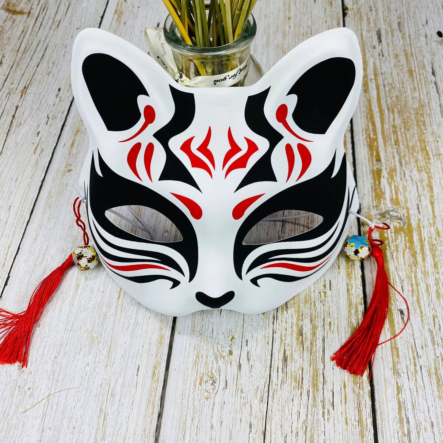 Japanese Kitsune Half Face Mask Cos04