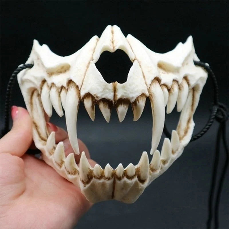 Long Teeth Skeleton Half Face Mask (S01)