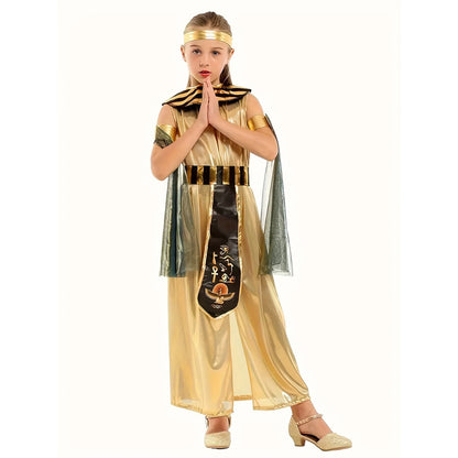 Kids Girls Cosplay Costumes Ancient Egypt Cleopatra Dress Cosplay