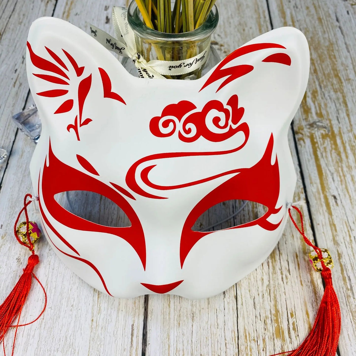 Japanese Kitsune Half Face Mask Cos04