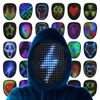 Led Mask with Gesture Sensing, Costumes for Kids, Men, Women