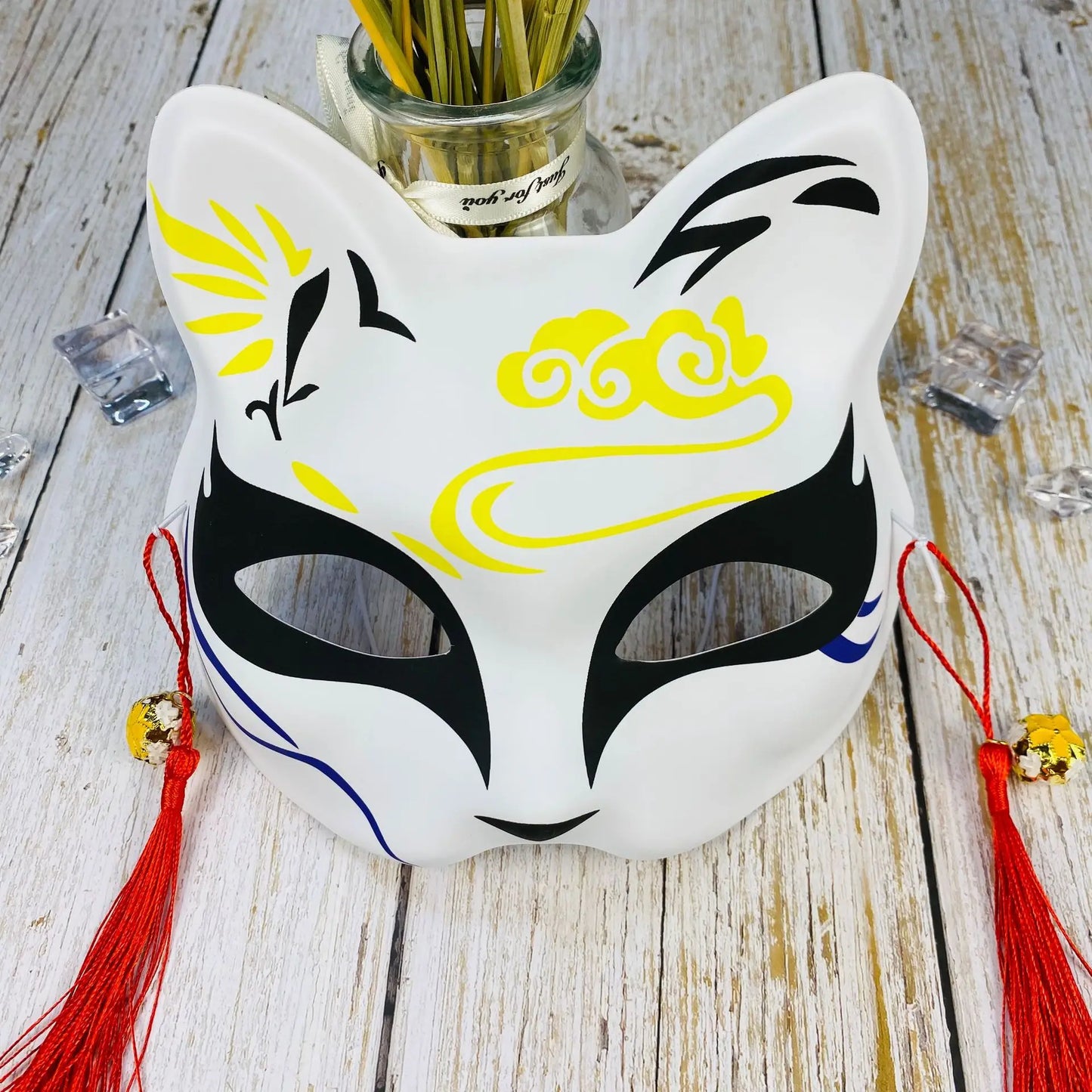 Japanese Kitsune Half Face Mask Cos04