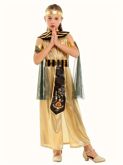 Kids Girls Cosplay Costumes Ancient Egypt Cleopatra Dress Cosplay