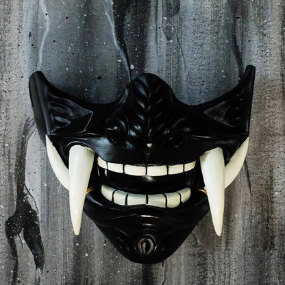 Japanese Half Face Oni Demon Mask - Cos02