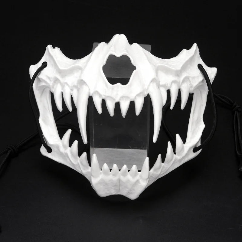 Long Teeth Skeleton Half Face Mask (S01)