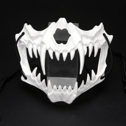 Long Teeth Skeleton Half Face Mask (S03)