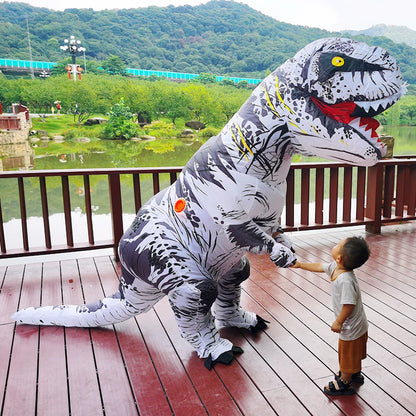 Adult Kids Inflatable Dinosaur Costumes Suit Dress Anime Party Cosplay Carnival Purim Halloween Costume For Man Woman