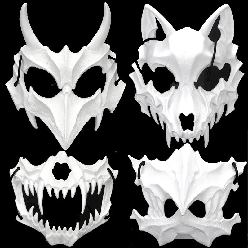 Long Teeth Skeleton Half Face Mask (S05)