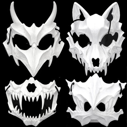 Long Teeth Skeleton Half Face Mask (S04)