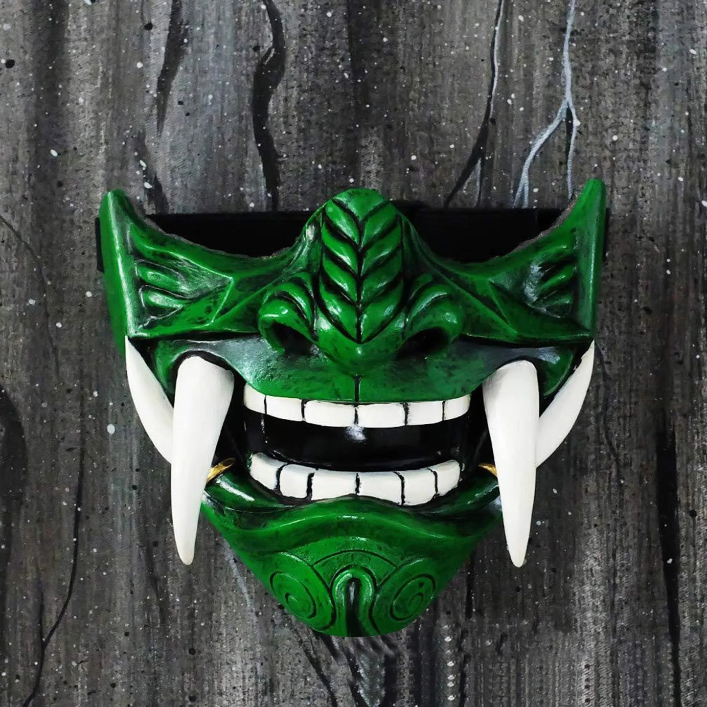 Japanese Half Face Oni Demon Mask - Cos02