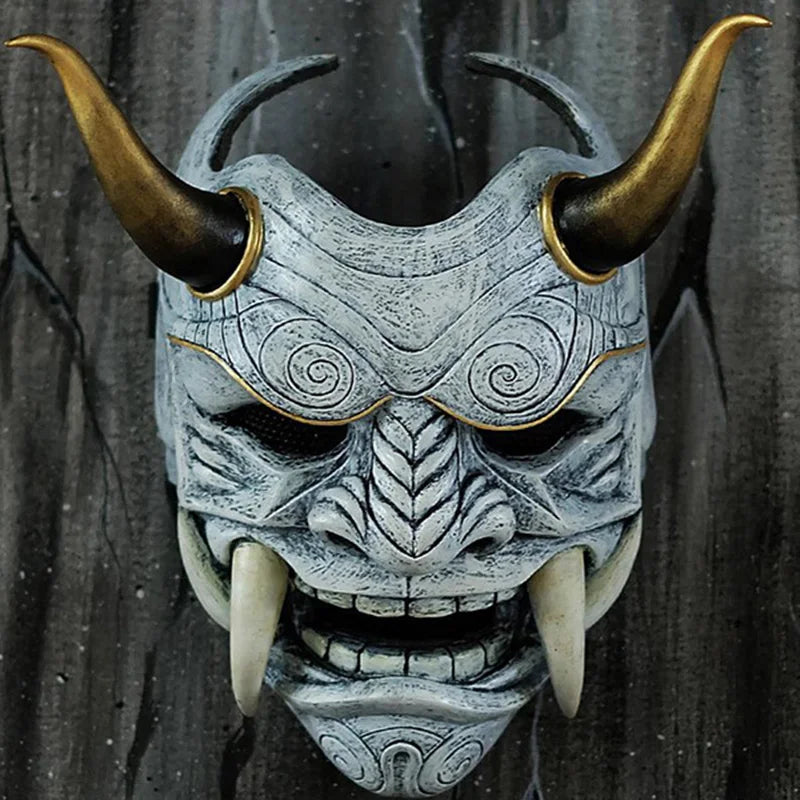 Japanese Hannya Oni Demon Mask - Premium Red