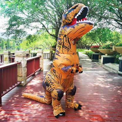 Adult Kids Inflatable Dinosaur Costumes Suit Dress Anime Party Cosplay Carnival Purim Halloween Costume For Man Woman