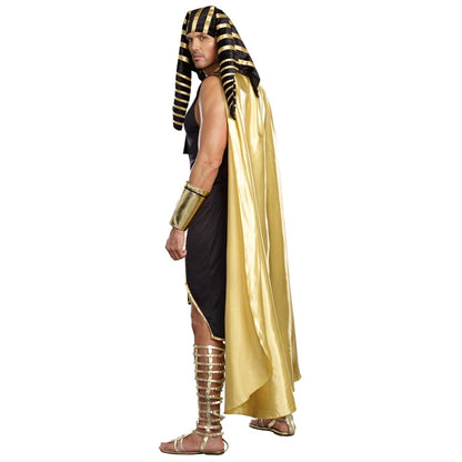 Men Egyptian Costume Set 7 Pcs Golden