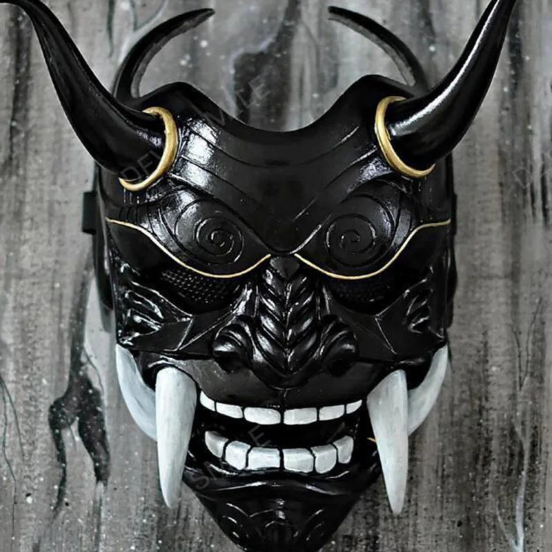 Japanese Hannya Oni Demon Mask - Premium Red