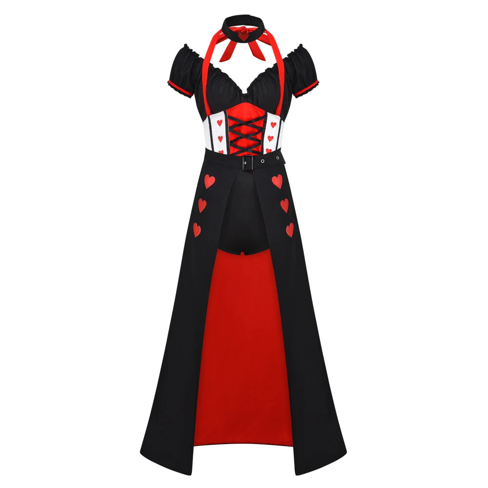 Halloween Costumes Poker Queen of Hearts Costume for Adult Women Cosplay